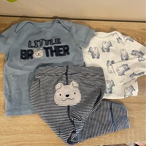 3 Piece Little Brother Dog Outfit - Carters - 12 months